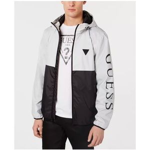 Guess Los Angeles Colorblock Nylon Hooded Jacket